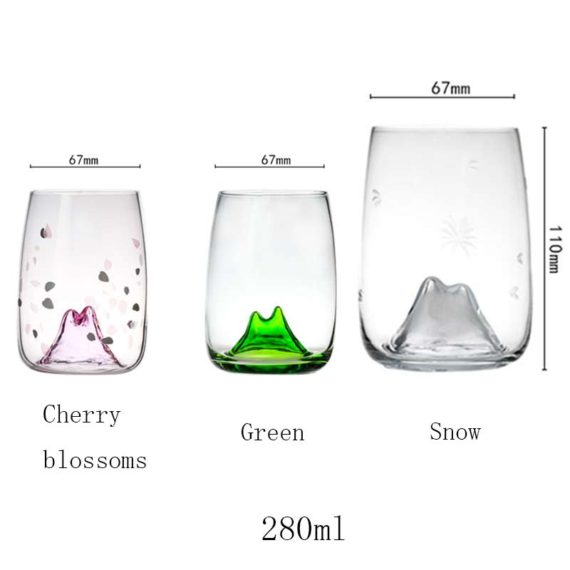 💮 Cherry Blossom Mountain Glass
