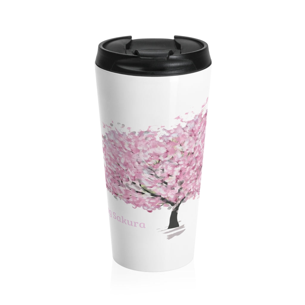 💮 Stainless Steel Sakura Travel Mug
