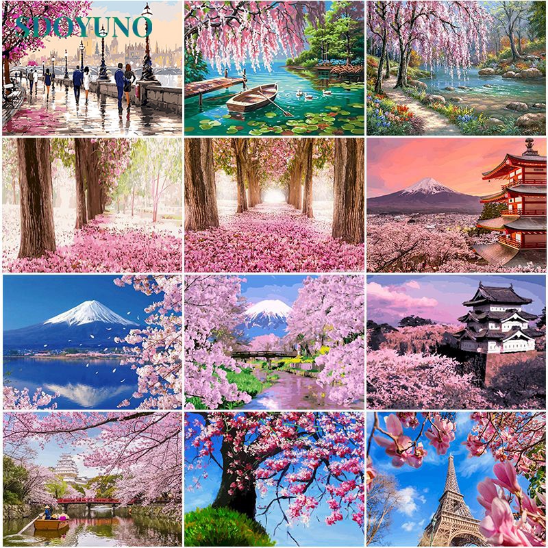 Paint By Number Sakura Art | Spring Sakura