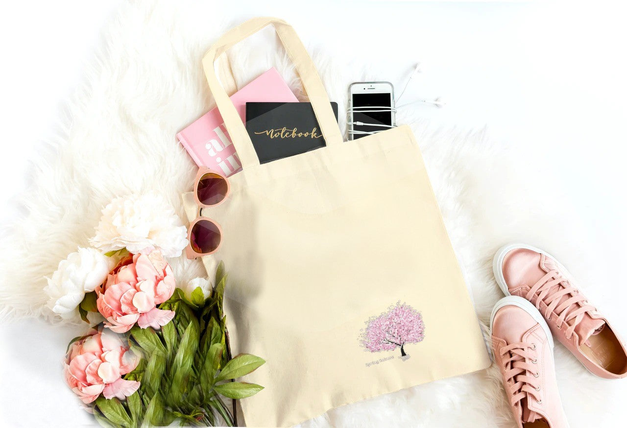 💮 Large Organic Sakura Tote Bag
